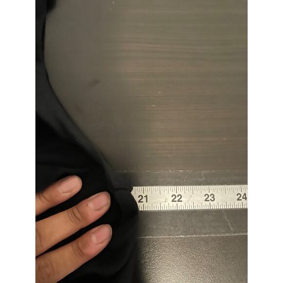 Alpha 60 Womens Crop Top Size Large Black Linen Cold Shoulder Sleeve Avant Garde - Picture 6 of 8